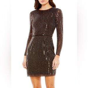 [mac duggal] Metallic Minidress